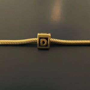 Pandora silver letter D charm